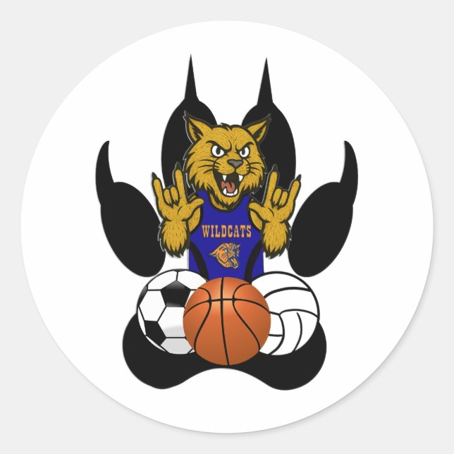 ADESIVO REDONDO RSD WILDCATS ESPORTES STICKER (Frente)