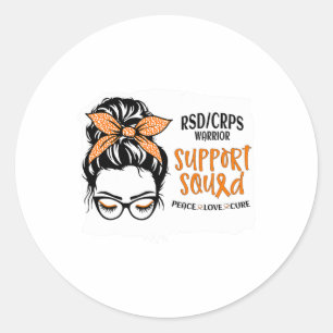 Adesivo Redondo Rsdcrps Warrior Awarness Support Squad Messad Bun