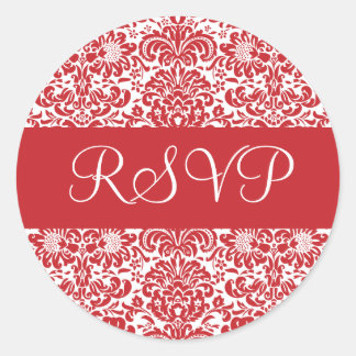 Adesivo Redondo RSVP Damask Envelope Sticker Seal