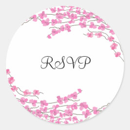 Adesivo Redondo RSVP de Blossomas Rosa