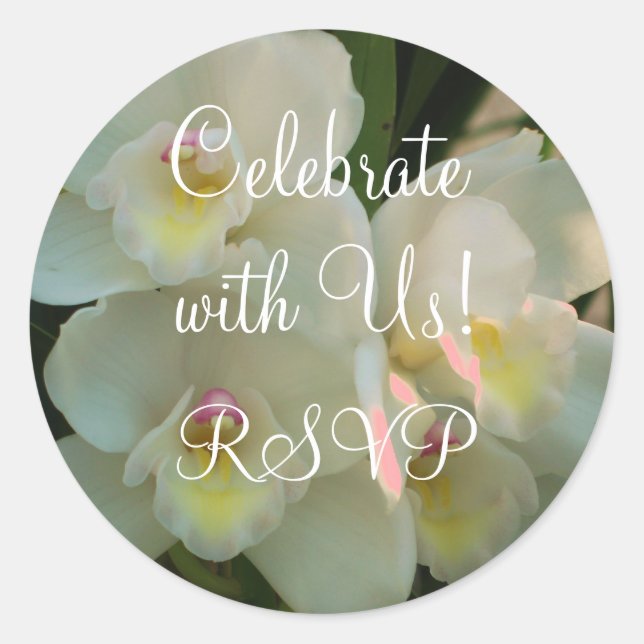 Adesivo Redondo RSVP do Orchid Sticker (Frente)