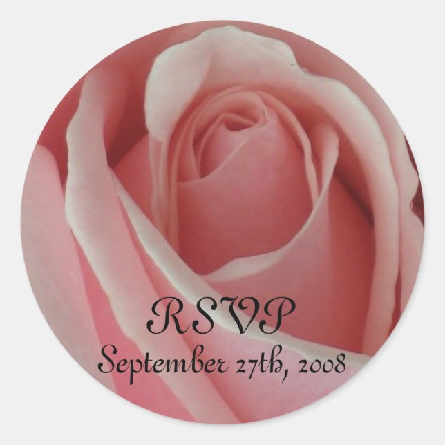 Adesivo Redondo RSVP Pink Rose Sticker (Frente)