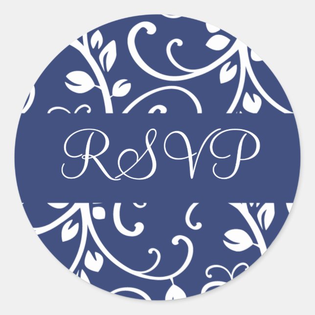 Adesivo Redondo RSVP Vinha Floral Envelope Vinheira Vinheira Vinhe (Frente)