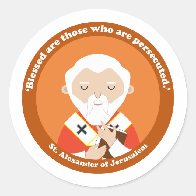 Adesivo Redondo Rua: Alexandre de Jerusalém (Frente)