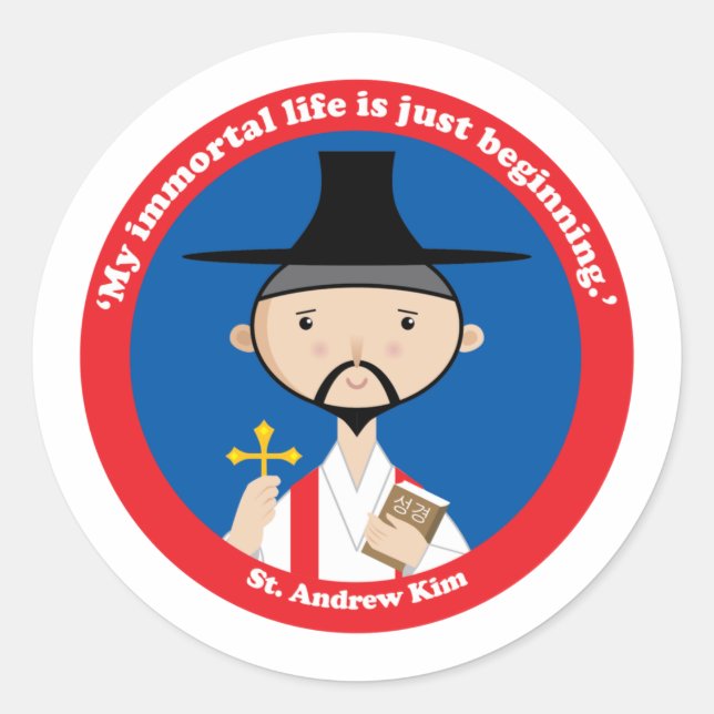 Adesivo Redondo Rua, Andrew Kim (Frente)
