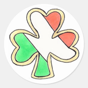 Adesivo Redondo Rua. Bandeira irlandesa do dia de Patrick Lucky Sh
