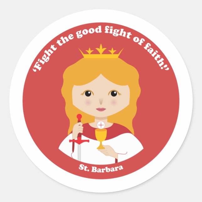 Adesivo Redondo Rua. Barbara (Frente)