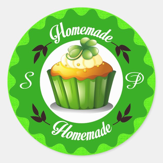 Adesivo Redondo Rua, casa de Patrick, cozinheira feita (Frente)