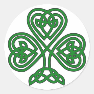 Adesivo Redondo Rua Celtic Irish Shamrock.