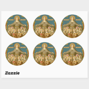 Adesivo Redondo Rua. Clare of Assisi & Nuns (SAU 027)