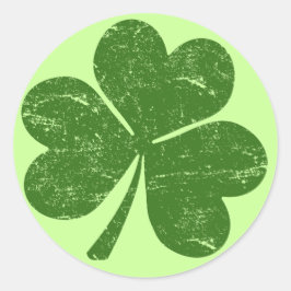 Adesivo Redondo Rua Clássica Paddys Shamrock