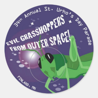 Adesivo Redondo rua de 2009. Dia de Urho