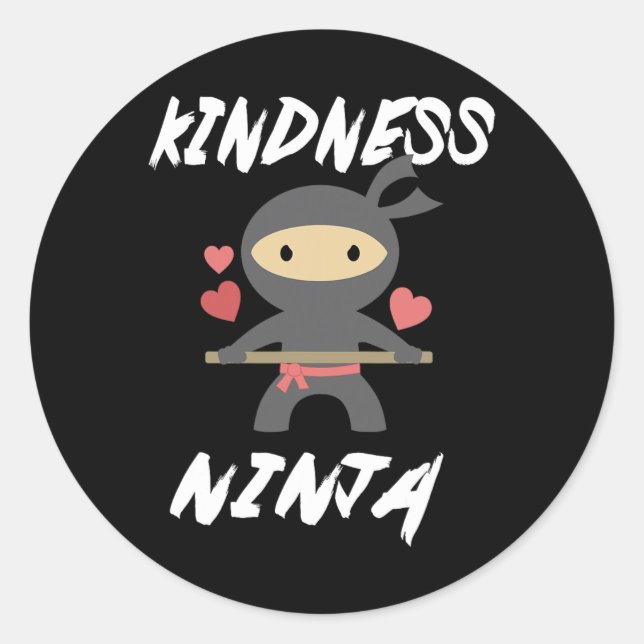 Adesivo Redondo Rua de Professores da Escola Ninja (Frente)