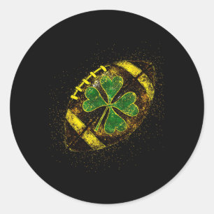 Adesivo Redondo Rua de sorte. O dia de Patrick Shamrock Futebol ir