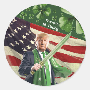Adesivo Redondo Rua de Trump.