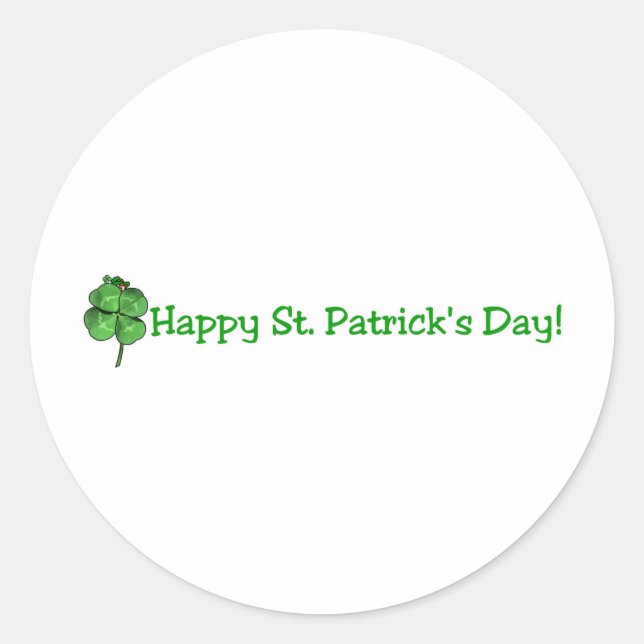 Adesivo Redondo Rua, Dia de Patrick, irlandês! (Frente)