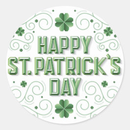 Adesivo Redondo Rua. Dia de Patrick / Stickers