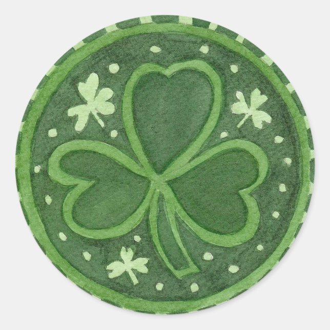 Adesivo Redondo Rua do Patrick's Day Sticker (Frente)