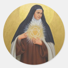 Adesivo Redondo Rua. Elizabeth do Trinity Carmelite Nun