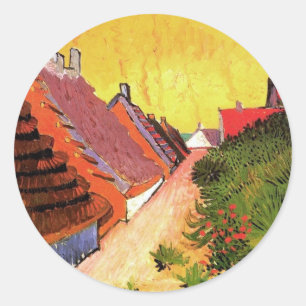 Adesivo Redondo Rua em Saintes-Maries por Vincent van Gogh