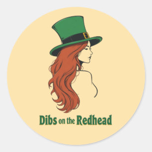 Adesivo Redondo Rua engraçada. Dia de Patrick - Dibs na Rua