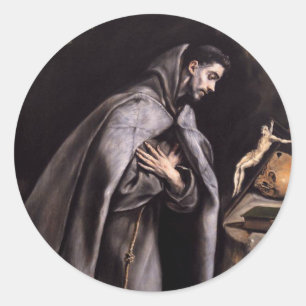 Adesivo Redondo Rua. Francis de Assisi