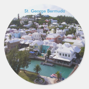 Adesivo Redondo Rua George Bermuda