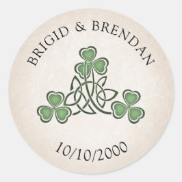 Adesivo Redondo Rua irlandesa. Casamento de Patrick