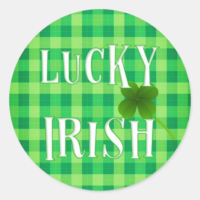 Adesivo Redondo Rua IRLANDESA, SORTE Aestética Personalizada. (Frente)