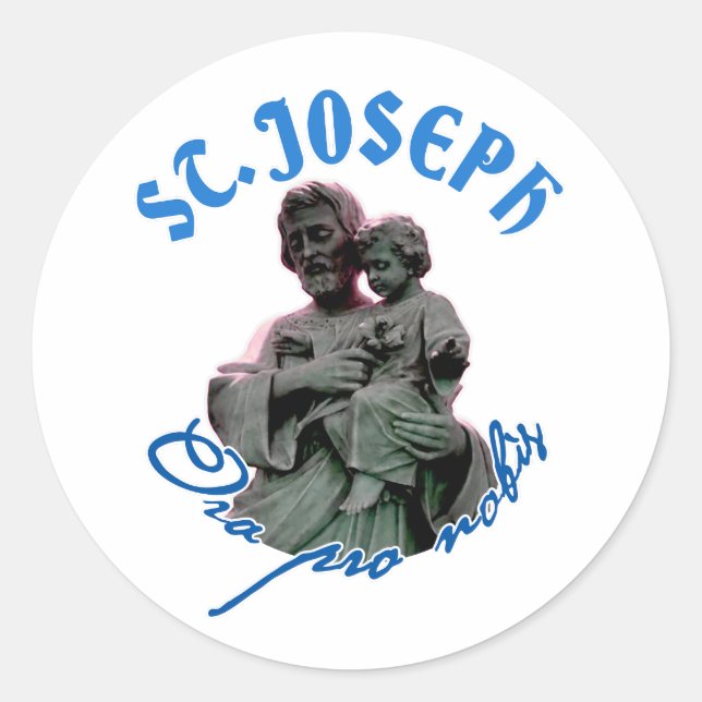 Adesivo Redondo Rua Joseph: Ora pro nobis (Frente)
