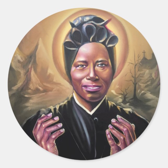 Adesivo Redondo Rua Josephine Bakhita Sticker (Frente)