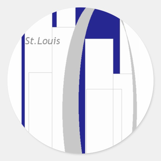 Adesivo Redondo Rua Louis Sticker (Frente)
