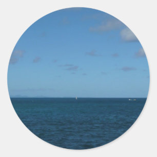 Adesivo Redondo Rua. Lucia Horizon Blue Ocean