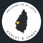 Adesivo Redondo Rua. Lucia Wedding Sticker for Box, Bag<br><div class="desc">Use este adesivo para etiquetar as bolsas de boas-vindas ou as caixas de tratamento para os seus hóspedes fora da cidade, e bem-vindos às Ruas.</div>