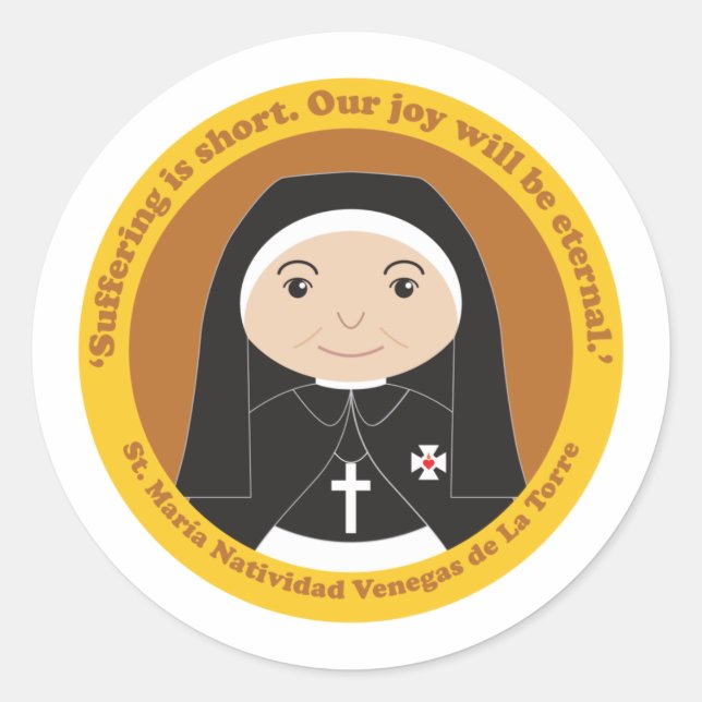 Adesivo Redondo Rua: María Natividad Venegas de La Torre (Frente)