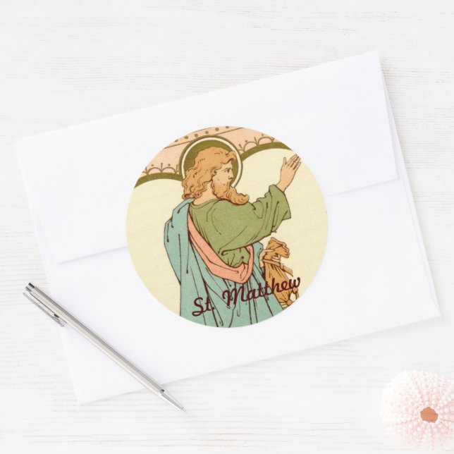 Adesivo Redondo Rua. Mateus, o Apóstolo (RLS 10) (Envelope)