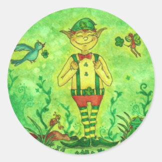 Adesivo Redondo Rua, palitos do dia de Patrick