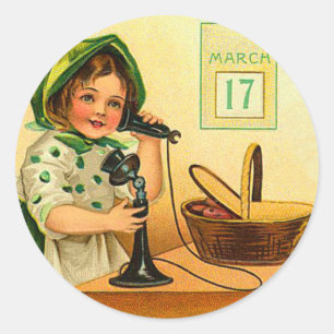 Adesivo Redondo Rua, palitos do dia de Patrick