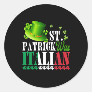 Adesivo Redondo Rua Patrick Era O Dia de São Patrício Italiano Hat