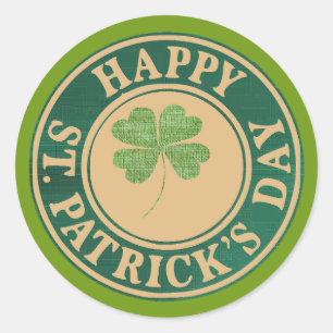 Adesivo Redondo Rua, Patricks Day Sticker