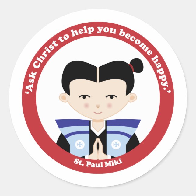 Adesivo Redondo Rua. Paul Miki (Frente)