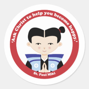 Adesivo Redondo Rua. Paul Miki