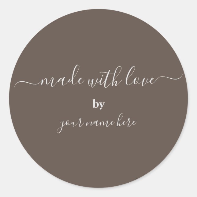 Adesivo Redondo Rua redonda clássica de empacotamento Elegante sim (Frente)