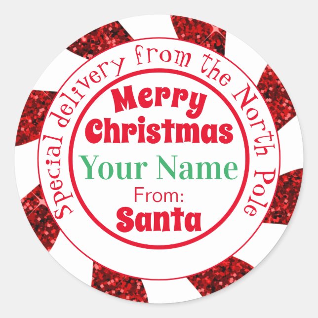 Adesivo Redondo Rua redonda clássica de entrega especial de Papais (Frente)