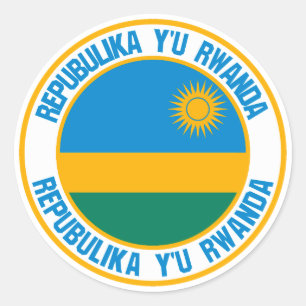 Adesivo Redondo Ruanda Round Emblem