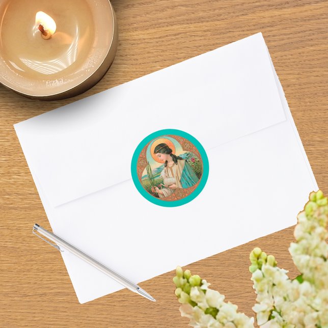 Adesivo Redondo Ruas. Agnes de Roma (BK 006) (Criador carregado)