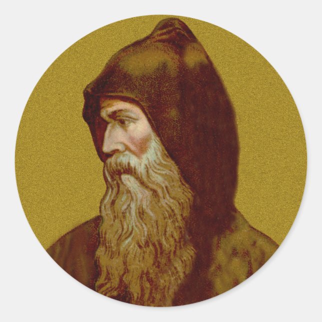 Adesivo Redondo Ruas. Cyril the Monk (M 002) (Frente)