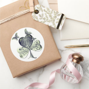 Adesivo Redondo "Ruas felizes..." Borboletas de Shamrock