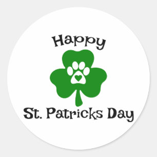 Adesivo Redondo Ruas felizes. Dia de Patrick ☘️ 🎉