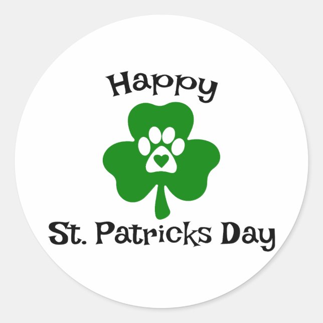 Adesivo Redondo Ruas felizes. Dia de Patrick ☘️ 🎉 (Frente)